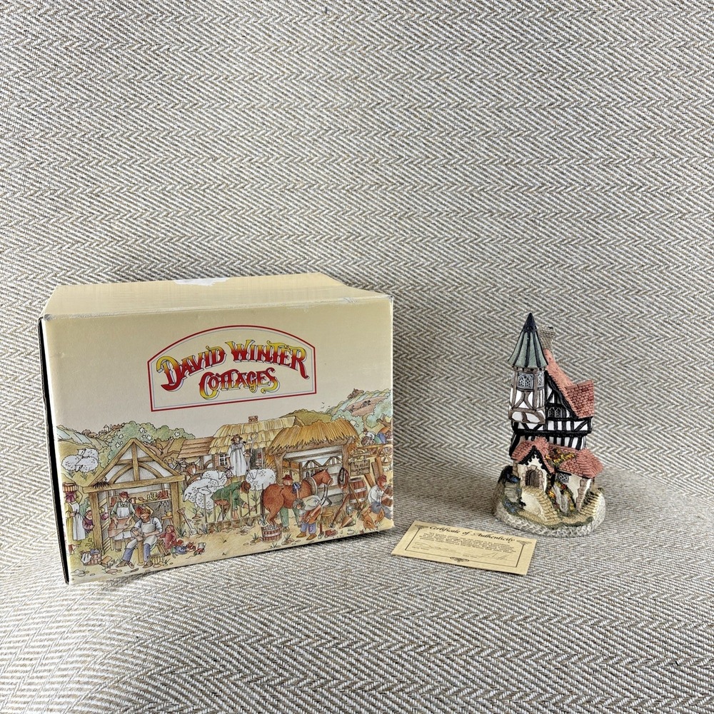 David Winter Cottages - There Was A Crooked House 1986 Figurine
